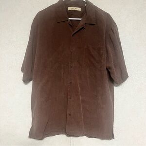 Tommy Bahama Dark Brown Casual Button Down Shirt
